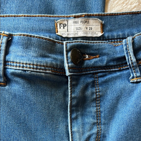 Free People Blue Denim Capris - Picture 2 of 6